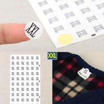알파벳 스티커 의류 사이즈 라벨 XXL 알파벳스티커 동그라미스티커 의류사이즈스티커