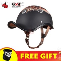 오토바이 헬멧 자전거 킥보드 GXT 헬멧 오토바이 빈티지 레트로 스쿠터 하프 헬멧 카스코 모토 헬멧 모토 Capacete 오토바이 승마 헬멧 투구 모토, GXT F08-A10, XL