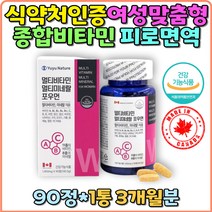 캐나다 직수입 여성피로회복제 멀티 미네랄 비타민 포우먼 여성 맞춤형 여성용 면역 신경 근육기능 유지 항산화 단백질 마그네슘 망간 육아맘 직장맘 주부 여자 20대 30대 40대
