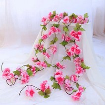 써니s 인조넝쿨 조화넝쿨 꽃 담쟁이 덩쿨 벚꽃 조화 2p 핑크, 단품, 단품