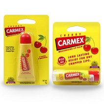 Carmex 카멕스 립밤 3종(스틱 튜브 단지) 립케어 택1 +마술패치, 1세트+마술패치, 체리스틱+체리튜브