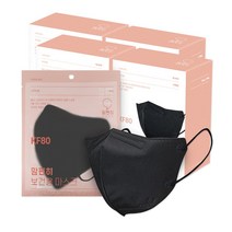 맘편히 KF80 마스크 새부리형 100매 국산 귀안아픈마스크 여름용마스크, 대형, 검정