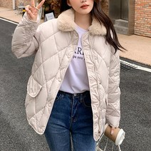 스타일아유 카라넥 숏 패딩 점퍼 루즈핏 아우터 3color