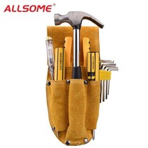 공구걸이대 allsome 내구성 가죽 목수 전기 도구 허리 가방 벨트 파우치 펜치 공구, 없음