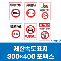 지게차 제한속도 표시 표지판 포맥스 스티커 300x400 주정차금지 일단정지 안내문구, 상품선택, 397 주정차