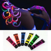 네온 형광 페인트 바디 페이스페인트 6색, 단품, 단품