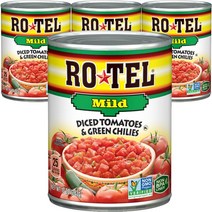 로텔 다이스드 토마토 앤 그린 칠리 마일드, 283g, 4개