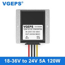 자동차 전력 변환기 DC 전압 안정기 DC-DC 변압기 모듈 방수 24V-24V 18-36V, [01] 18-36V to 24V 5A, [01] 18-36V, [01] 24V, 3.18-36V to 24V 8A - 18-36V -