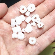 플라스틱 샤프트 기어 그룹 1 모터 톱니 축 세트 21 가지 종류구멍 직경 1mm 2mm DIY 헬리콥터 로봇 완구드, 06 92A_01 2pcs of gears