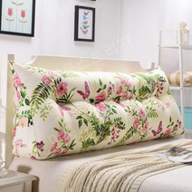 삼각 등쿠션 등받이 쿠션 대형 침대 쇼파 만능 허리 베개, 길이90x두께20x높이50cm(버튼2개), 디엘리안화