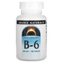 이지몰 소스 내추럴스 B-6 100 mg 정 No.84906, 100 개, 500mg