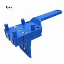 abs plastic quick wood doweling jig handheld pocket hole jig system 6 8 10mm 드릴 비트 구멍 펀처 for carpent, 1pcs 본체, 노랑