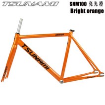 쓰나미 SNM100 자전거 프레임 49cm 52cm 55cm 58cm 알루미늄 경마장 멀티 컬러 옵션 고정 기어 캐리어 도로 프레임117891, 주황색
