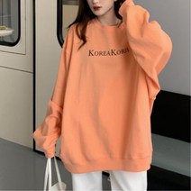 통통엄마 화사한 칼라 롱기장 기모맨투맨 수련회 미씨 여학생 학원 봄