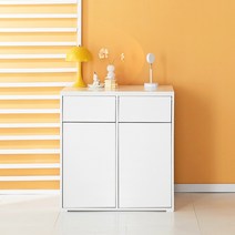 보노아 인테리어 분리수거함 다용도실 카페 사무실 휴지통(2type), 02. 2칸 휴지통 800, 화이트