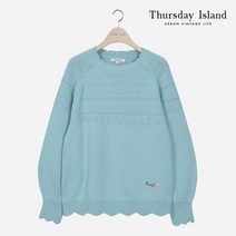 [백화점매장정품출고] 써스데이아일랜드 여성 니트 가디건 Thursday Island 변형 케이블 풀오버T212MSW132W