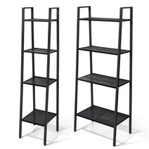 4단 사다리 선반 수납 정리 카페 사무실 거실 틈새 사이드, 테드 사다리선반_(와이드600 4단 블랙)