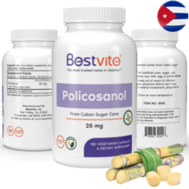 프리미엄 쿠바산 폴리코사놀 25mg 180베지캡슐 (6개월) 알코올 사탕수수 추출 본사 미국 직구, 180정 (6개월), 3병