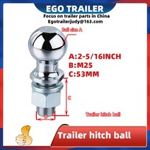 자동차 견인고리 견인볼EgoTrailer Chrome Hitch Tow Ball 2 5/16 