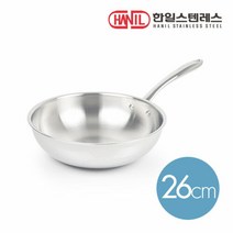 한일스텐레스 올파이브 통오중 스텐궁중팬 26cm, 단품