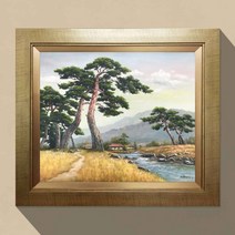 [워너비아트] 부와명예 소나무그림 부자되는그림 풍수지리액자 10호