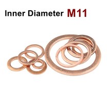 고무바킹 고무패킹 캡 실리콘패킹 구리 플랫 와셔 M11 씰 가스켓 내경 11mm 씰링 링 얇은 시트 T3 레드, 17 11x23x1  (10pcs), 17 11x23x1  (10pcs)