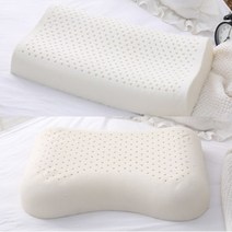 라텍스베게 컨투어 하트 굴곡 땅콩 베개 대형 태국라텍스 천연라텍스 무중력 경추 0-8324ea, 01)굴곡베개