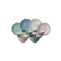 VBC까사 폰다코 디저트볼 접시 2인세트 4p, 아쿠아