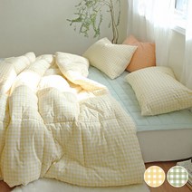 올리비아데코 모모체크 순면 차렵이불S