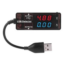 YB26VA USB Detector Dual Display USB Detector Voltmeter Ammeter Battery Capacity Tester with LED Dis, Bicolor