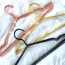 M USE 고급 옷걸이 블랙 로즈골드 골드 명품 알루미늄 매장용 스타일러 핑크 세탁소 철재 철제옷걸이 스텐옷걸이 감성 쇼핑몰 튼튼한 예쁜 스테인레스 옷걸이, BLACK(블랙), 5개