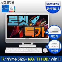 삼성 일체형PC 올인원PC DM530ADA-L78AH+8GB+1TB (인텔 i7-1165G7 60.5cm WIN11 16GB 512GB SSD 1TB HDD), WIN 11, L78A +8GB +HDD 1TB