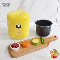 에버튼하우스 마카롱 미니전기밥솥 1~2인용 5가지색상선택 갓 지은밥맛, 에버튼하우스 마카롱 밥솥 YELLOW 옐로우