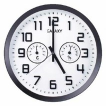 온습도겸용벽시계 가정용 사무실 아날로그 방식 온.습도계 겸용, 색상:[색상]본상품