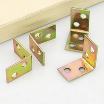 10개 목재용 코너철 가구 선반 연결 보강재 자재 제작용 보수 DIY 경첩 인테리어 고정 공방 기역자 철물