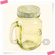 드링크자 머드컵 빨대컵 그린 엣지 유리컵 450ml 빨대, 1P