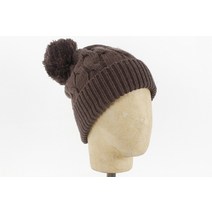 (VINTAGECOCO)빈티지코코 브라운 보블햇 니트 비니 모자(57~59cm)