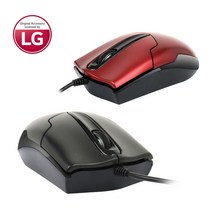 LG USB 유선 마우스 M-1100, 레드
