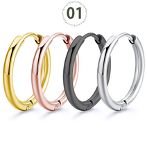 EPWEI 알러지 방지 여성 귀걸이 피어싱 진주 써지컬 큐빅 원터치 은침 심플 데일리 패션 귀찌