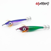 싸가지피싱 에프칸 뉴 드레곤 케이무라 틴셀 에기 수평 일본 정품 바늘 사용, 뉴 드레곤 레이져 케이무라 틴셀에기 01알헤드(1개), 1개