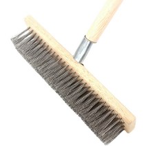 야외 철 브러시 세척 시멘트 바닥 타일 청결 강모, 20CM 구리 도금 와이어 브러시 헤드