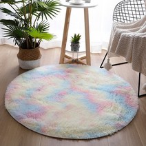 원형 러그 카페트 식탁 거실 매트 카펫트 플러시 라운드 푹신한 흰색 카펫 soft home decor 침실 아이 방 장식 살롱 두꺼운 파일 깔개 착시