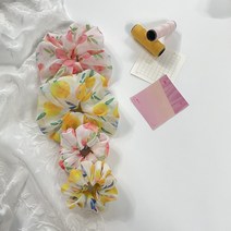데일리패턴 피치 곱창머리끈 만들기 diy키트 과일 곱창밴드 만들기세트 쏘잉 키트