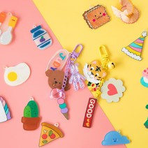 솜씨키트 슈링클스 마술종이 키링 만들기 DIY 키트, 옐로+블루, 기본패키지