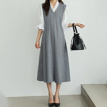 아이우먼 롱브이넥플레롱원피스 TGK990M303 빅사이즈