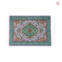 먼지없는 미끄럼방지 러그 원형 거실 카페트 다른 유형 1:12 인형 집 수제 짠 미니 바닥 깔개 커버 카펫 인형 집 침실 욕실 장식