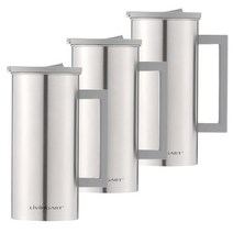 바스토 스텐레스 대용량 원터치 물병 리빙아트 1.6L X3개, 바스토 1.6L물병 X 3개