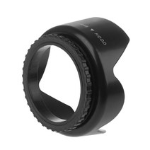 Nikon DSLR 카메라를위한 55mm 나사 꽃 꽃잎 선생님 렌즈 후드, 검은 색