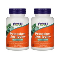 나우푸드 포타슘 플러스 요오드 타블렛, 180개입, 2개
