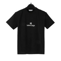 [발렌시아가] 여성 반팔 티셔츠 612964 TJVD9 1034 BLACK/CHALK [B